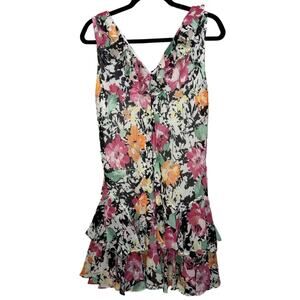 Ralph Lauren Floral Sleeveless Tiered Dress Size 14